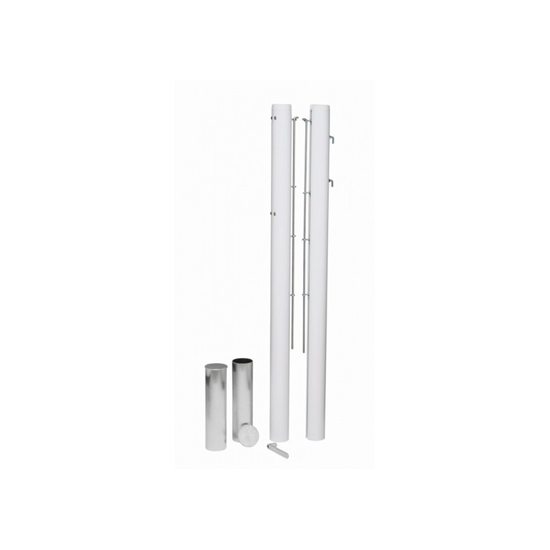 83 white posts with sleeves