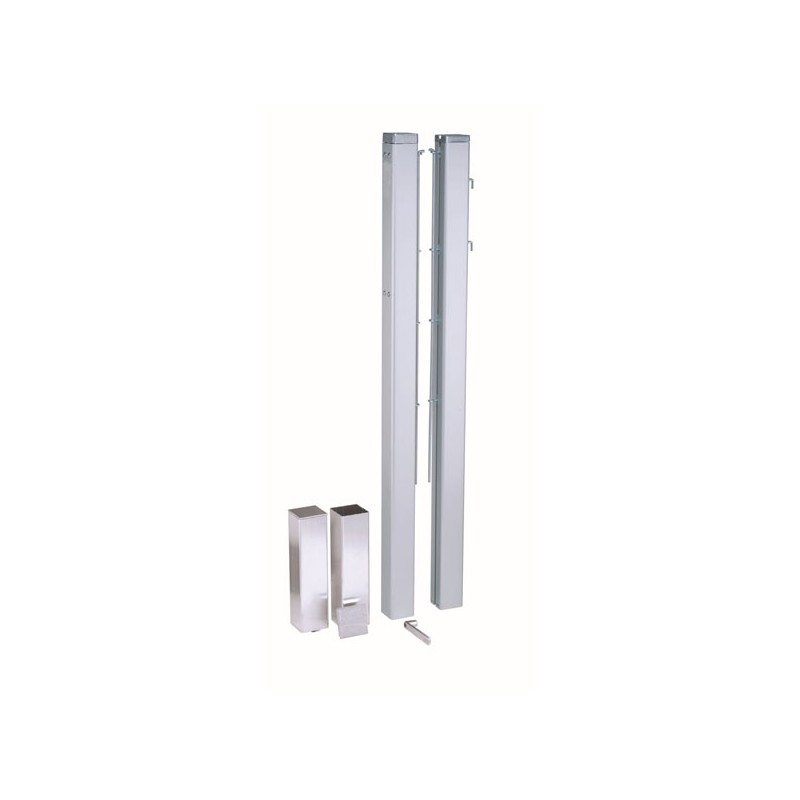Poteaux 80x80 alu avec douilles carrées