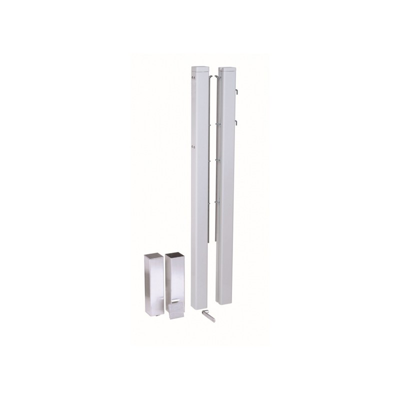 80x80 white green posts with square sockets