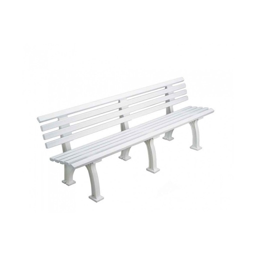[BANB200] Banc avec dossier 200 cm - blanc