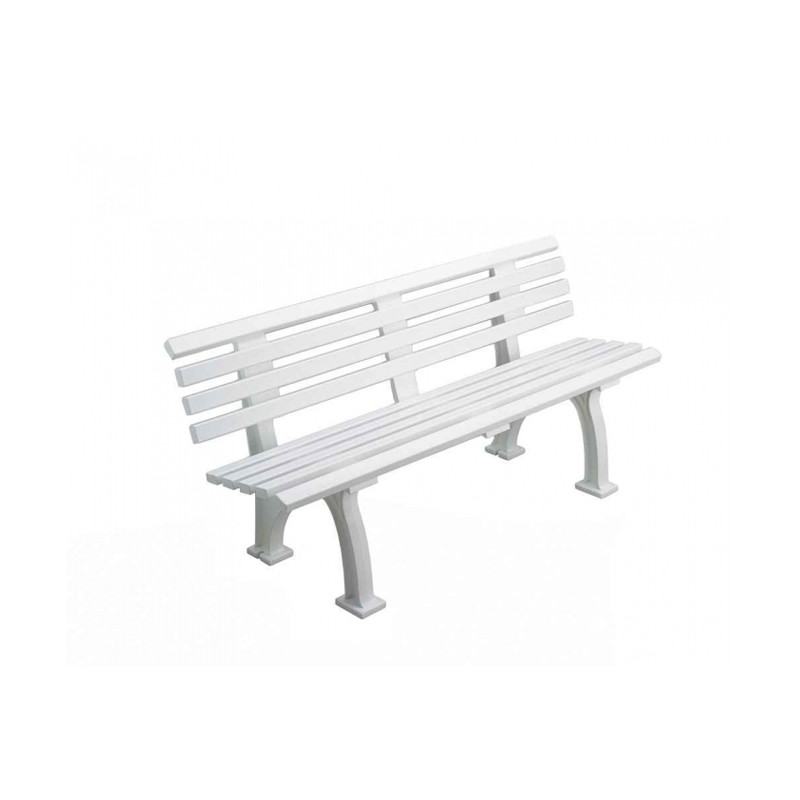 Banc avec dossier 150cm - blanc