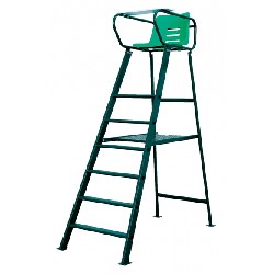 Arbiter's chair steps powder-coated green