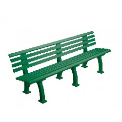 [BANV200] Bench with backrest 200 cm - green