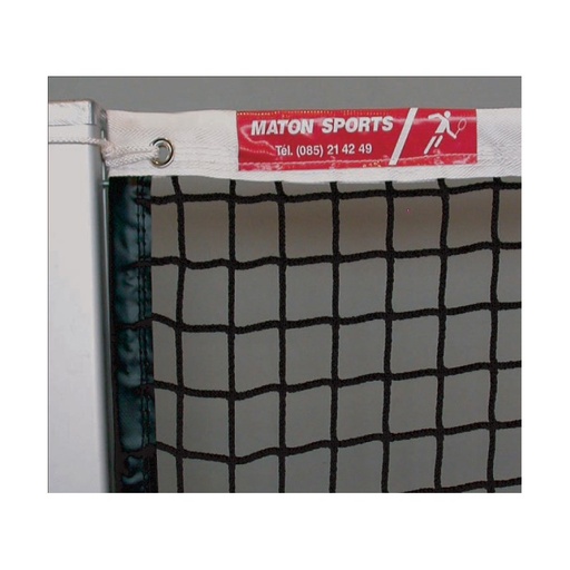 [FLTENSN4] Filet tennis  4 mm PP sans noeud lisière pourtour, noir